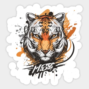 Graffiti Paint Tiger Creative Sticker